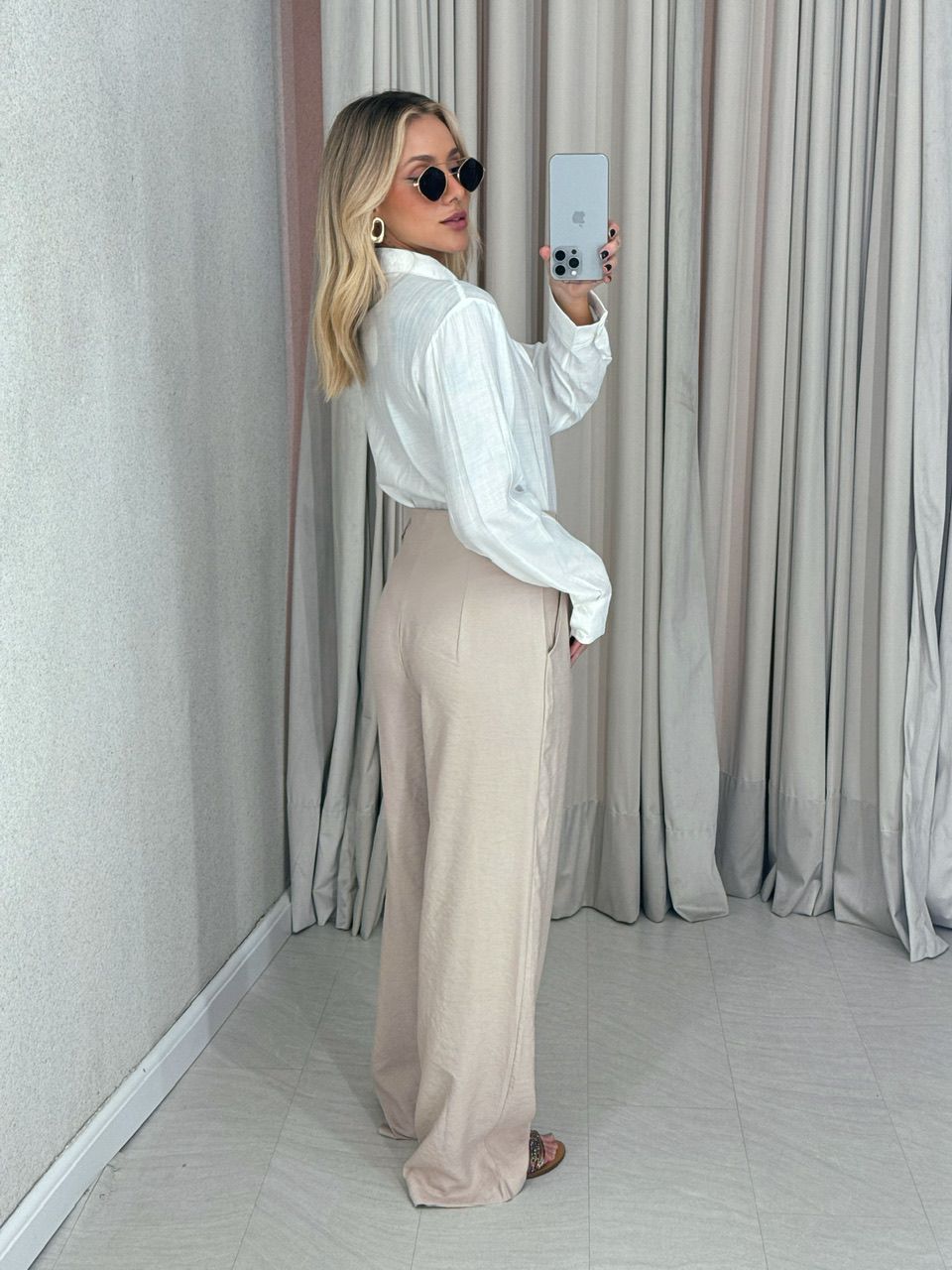 CALÇA IOLANDA 02 PANTALONA Areia