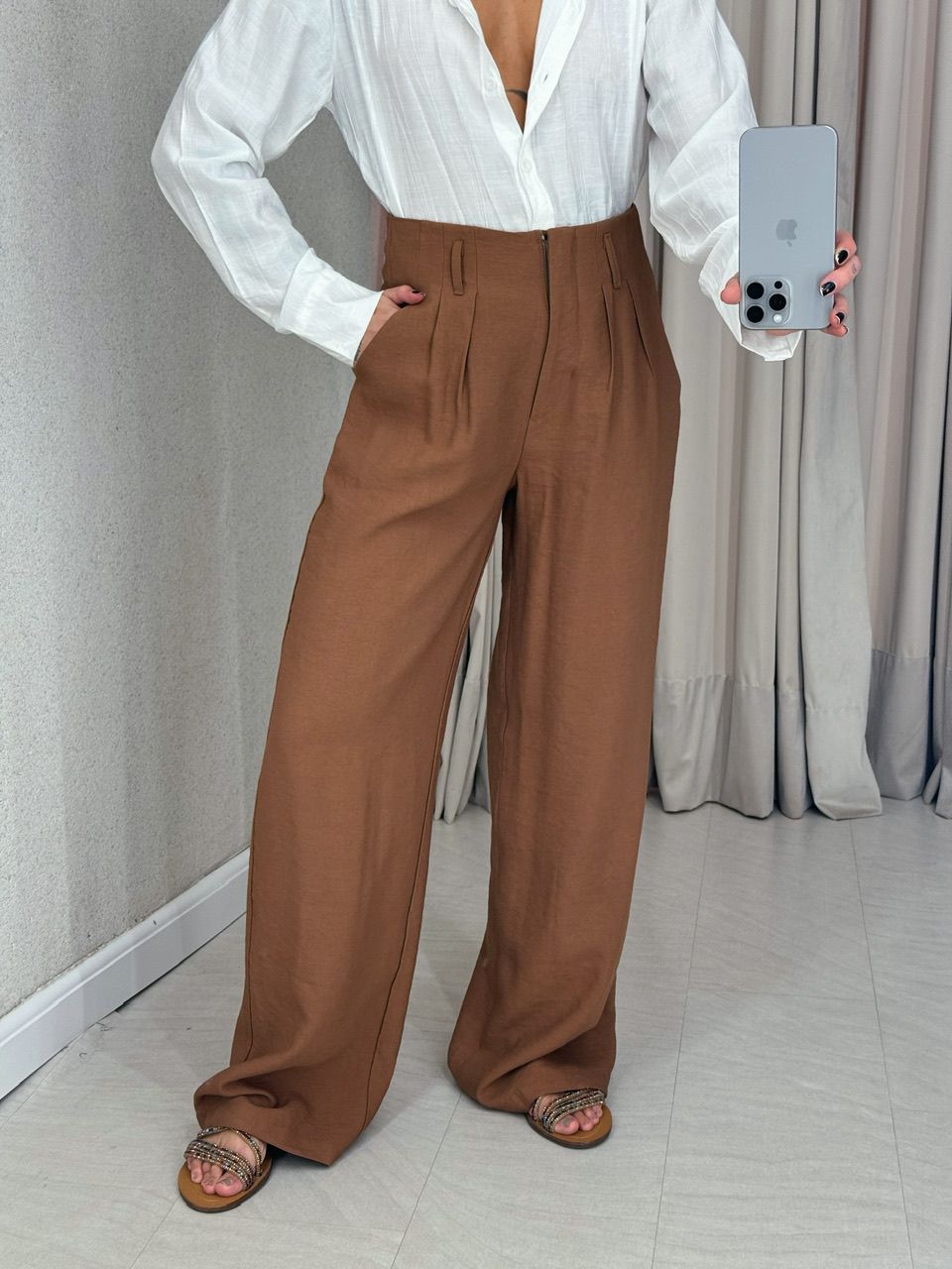 CALÇA IOLANDA 02 PANTALONA CARAMELO - 0061540095 - CAROLLA FERRARO