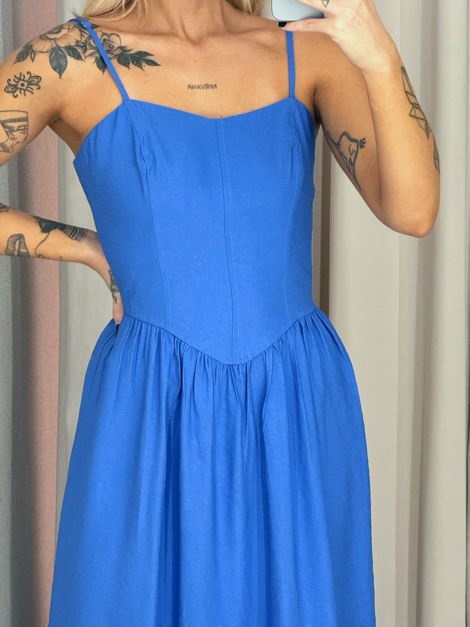 VESTIDO LIDIANE ALÇA azul