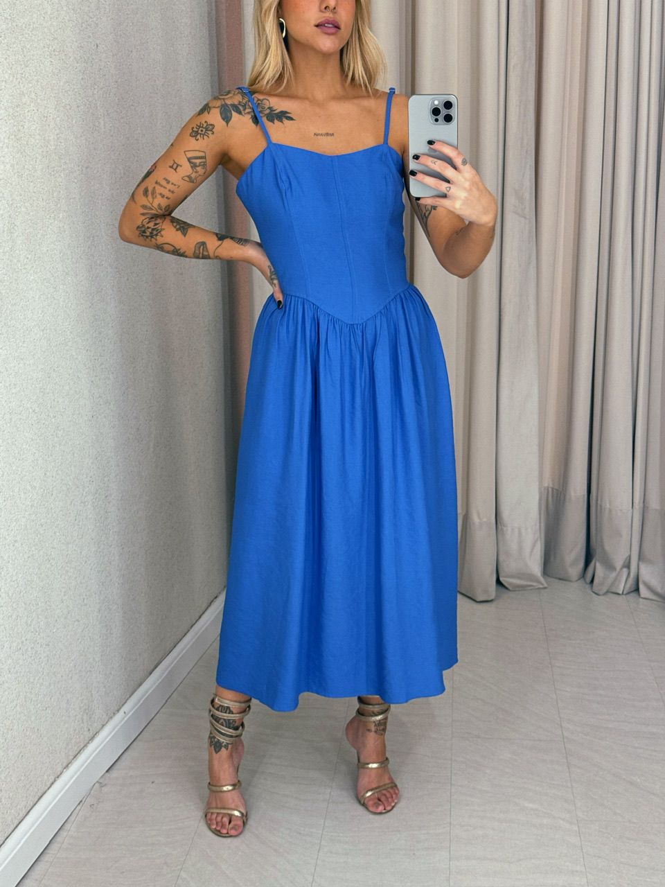 VESTIDO LIDIANE ALÇA azul