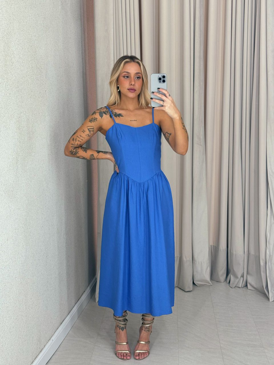 VESTIDO LIDIANE ALÇA azul