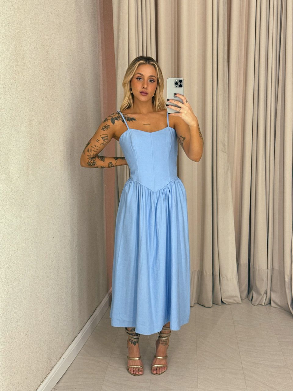 VESTIDO LIDIANE ALÇA BABY BLUE