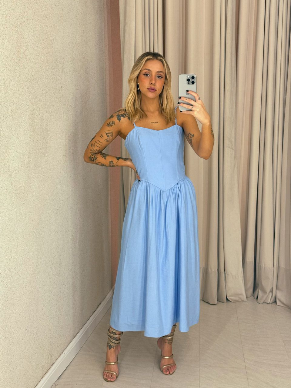 VESTIDO LIDIANE ALÇA BABY BLUE