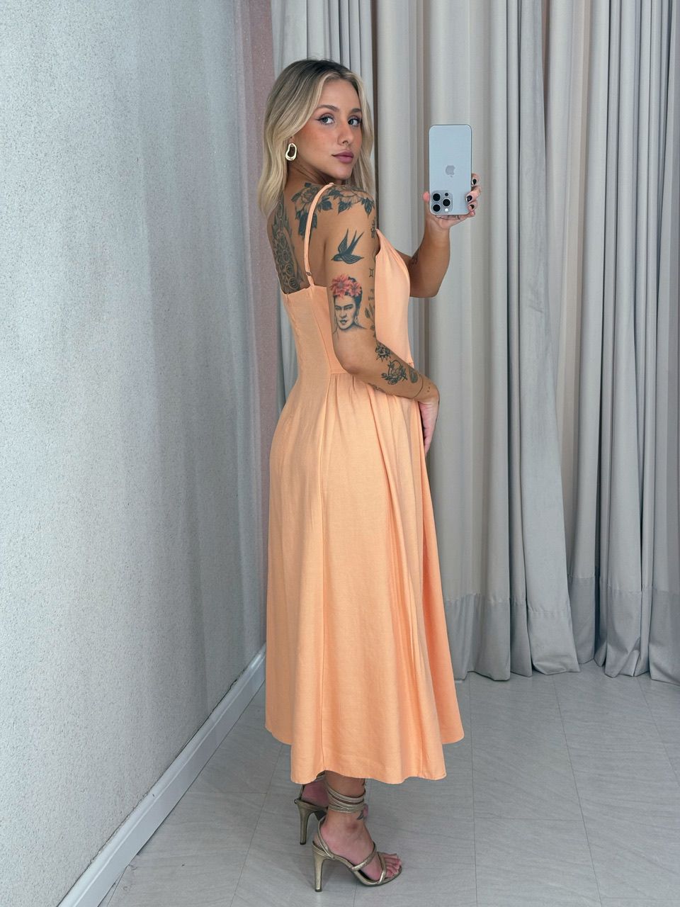 VESTIDO LIDIANE ALÇA Laranja