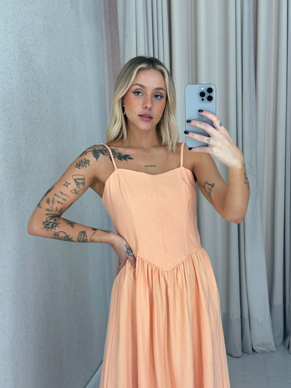 VESTIDO LIDIANE ALÇA Laranja