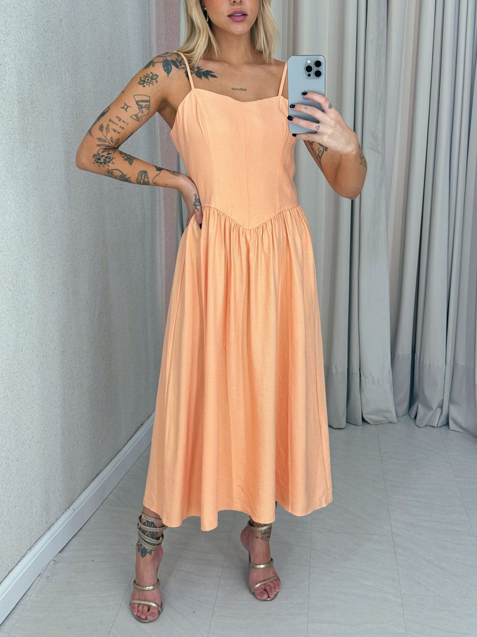 VESTIDO LIDIANE ALÇA Laranja