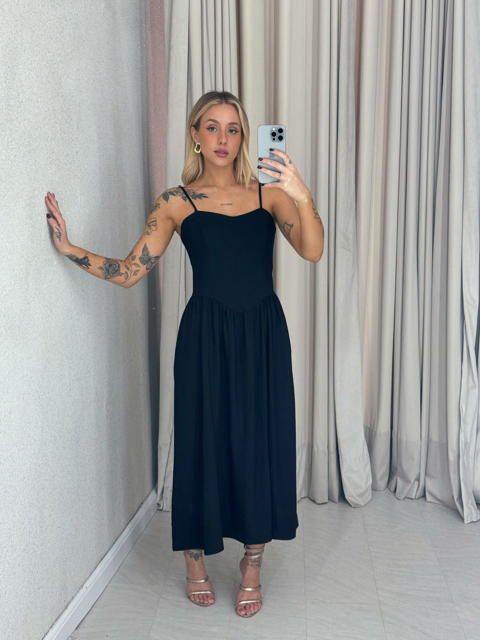 VESTIDO LIDIANE ALÇA preto