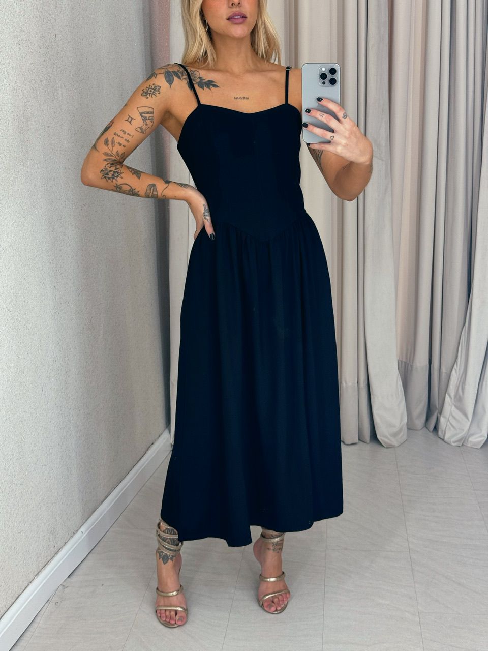 VESTIDO LIDIANE ALÇA preto