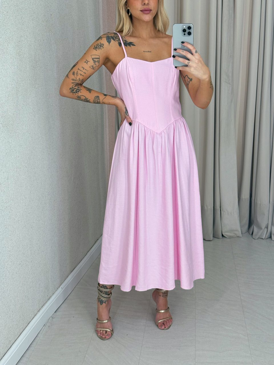 VESTIDO LIDIANE ALÇA Rosa
