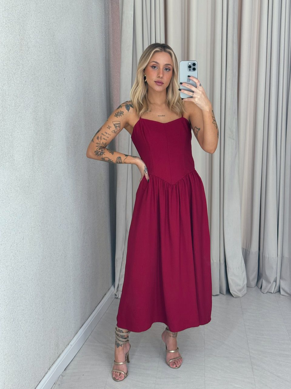 VESTIDO LIDIANE ALÇA vermelho