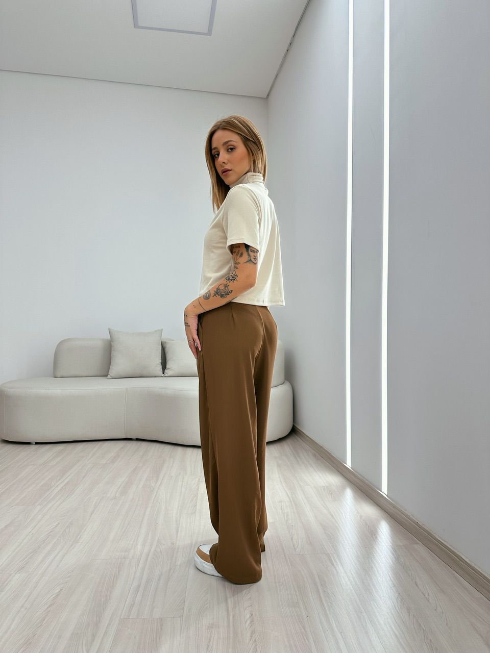 BLUSA LÍVIA CANELADA MARFIM