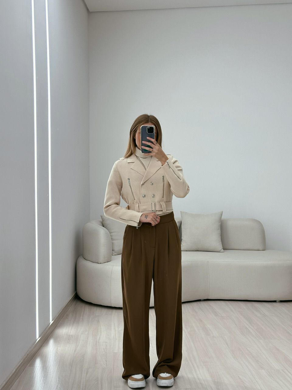 CALÇA ELISA PANTALONA MARROM