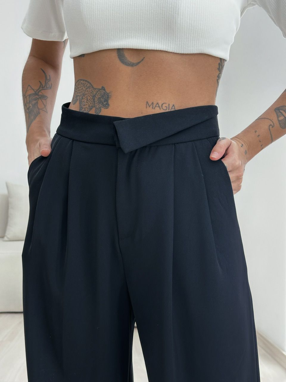 CALÇA ELISA PANTALONA PRETO