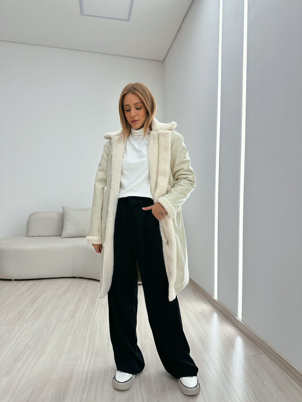 CALÇA ELISA PANTALONA PRETO