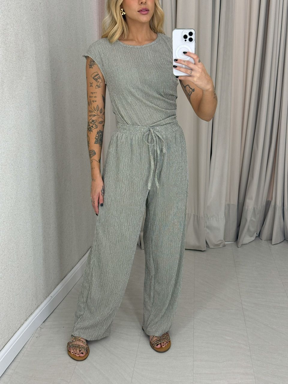 CONJUNTO ELIZABETH CALÇA VERDE