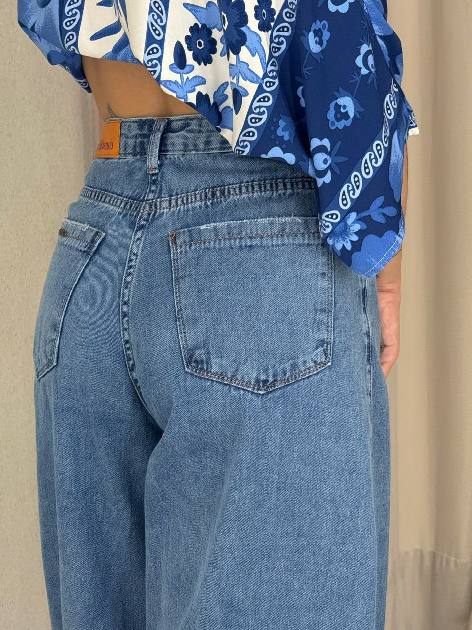 CALÇA SILVANA BALLOON JEANS MÉDIO