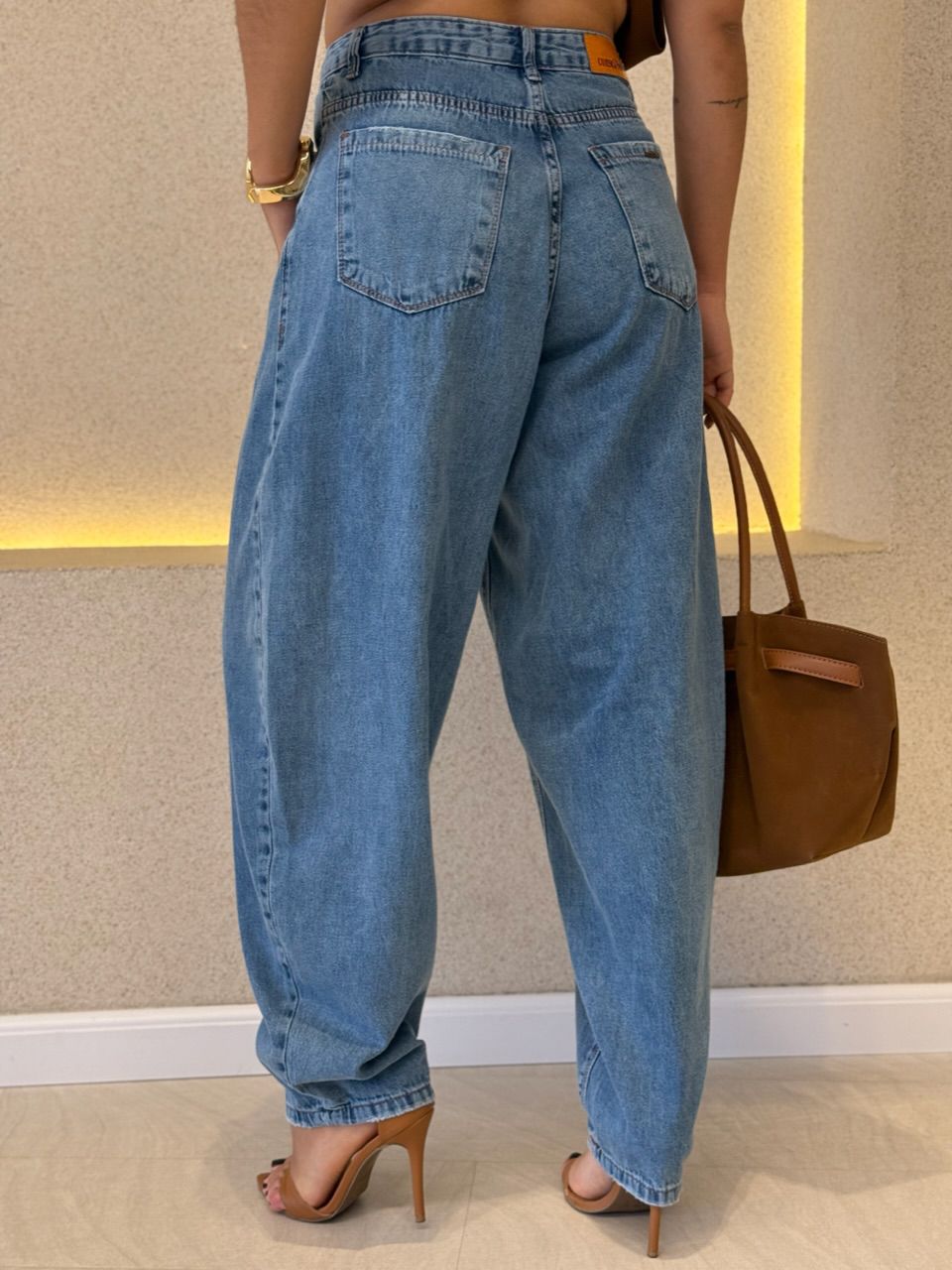 CALÇA SILVANA BALLOON JEANS MÉDIO