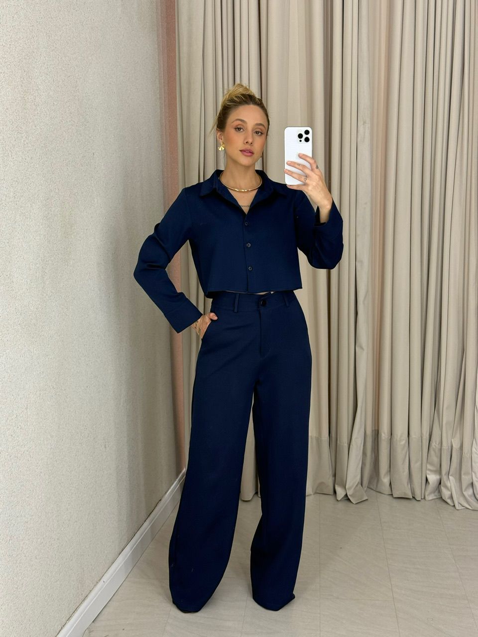 CONJUNTO EUGÊNIA CALÇA MARINHO