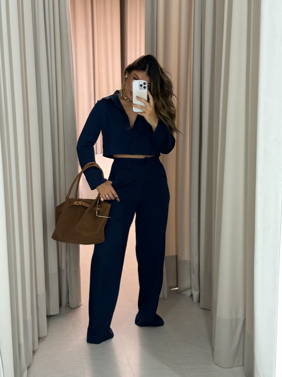 CONJUNTO EUGÊNIA CALÇA MARINHO - 0064450055 - CAROLLA FERRARO