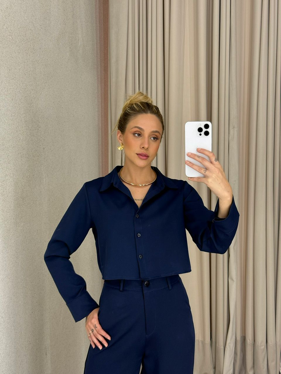CONJUNTO EUGÊNIA CALÇA MARINHO