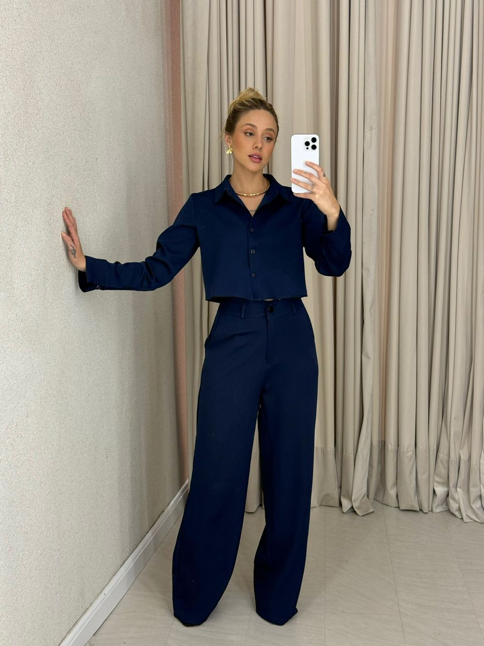 CONJUNTO EUGÊNIA CALÇA MARINHO