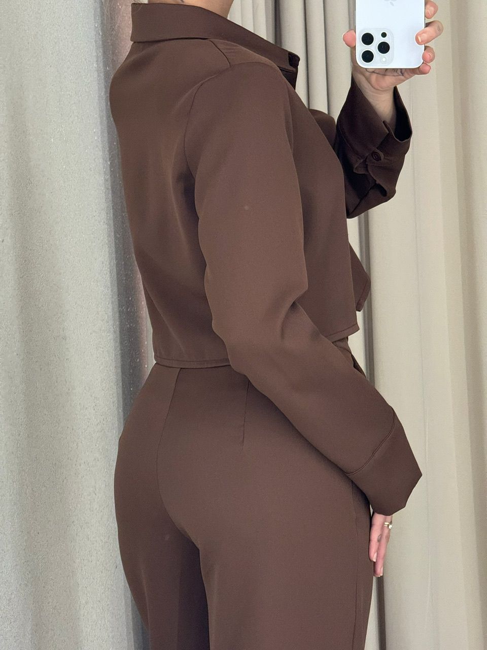 CONJUNTO EUGÊNIA CALÇA MARROM