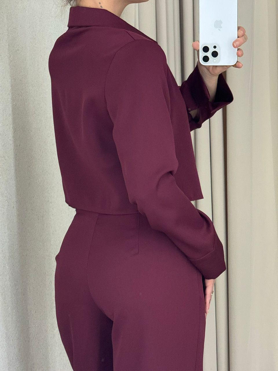 CONJUNTO EUGÊNIA CALÇA VINHO