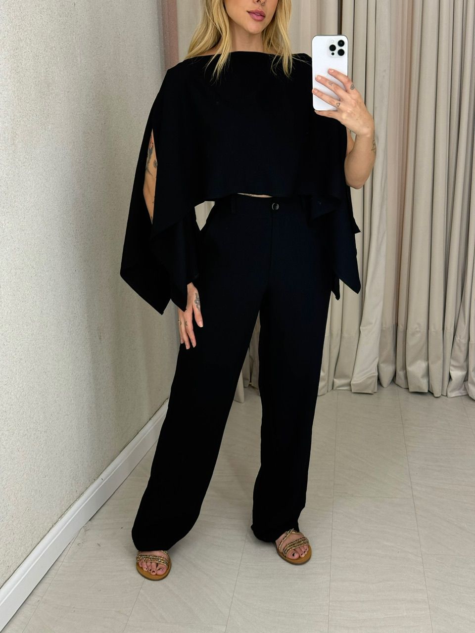 CONJUNTO FLAVIANA CAPA PRETO