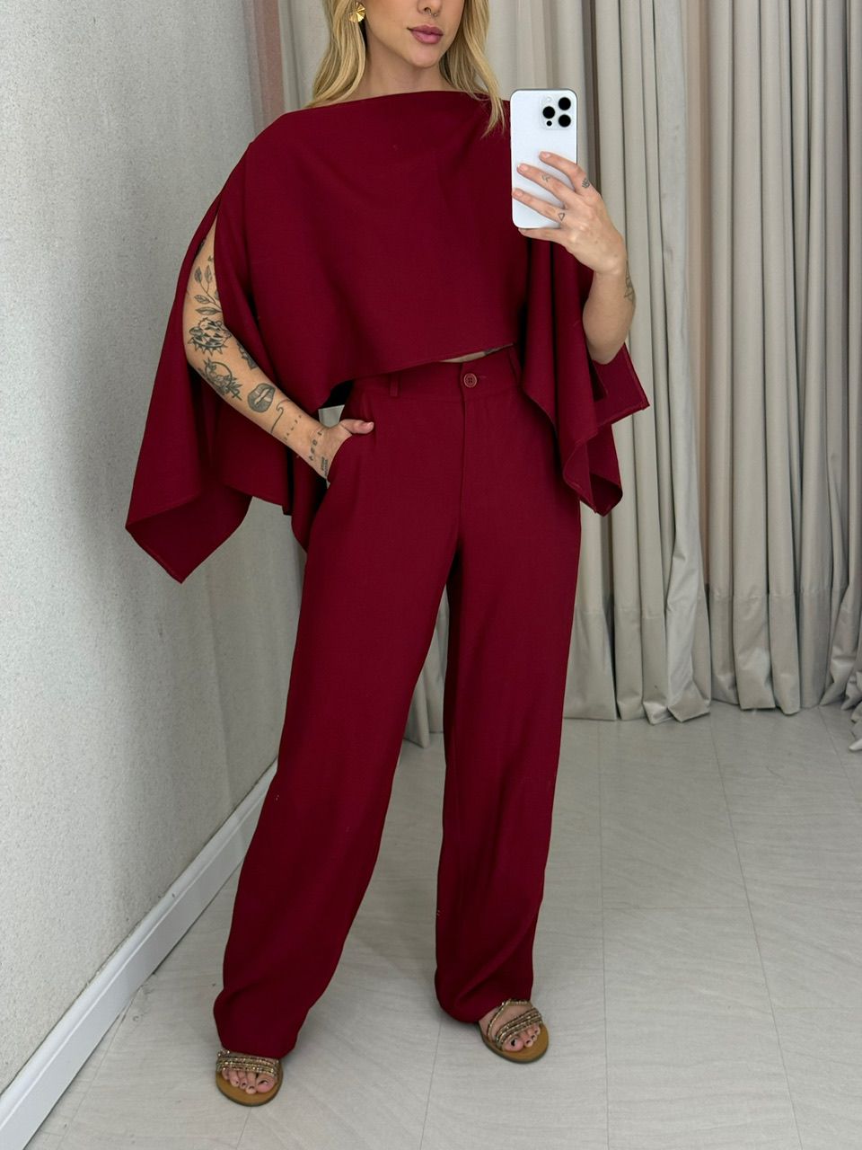 CONJUNTO FLAVIANA CAPA VINHO