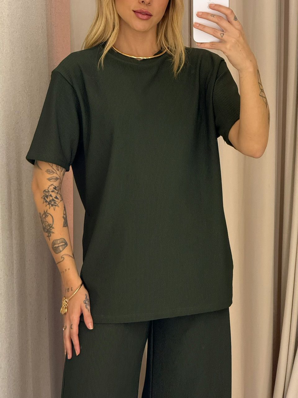 CONJUNTO IRENE BLUSA CALÇA verde