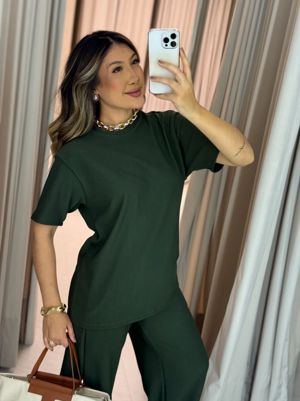 CONJUNTO IRENE BLUSA CALÇA verde