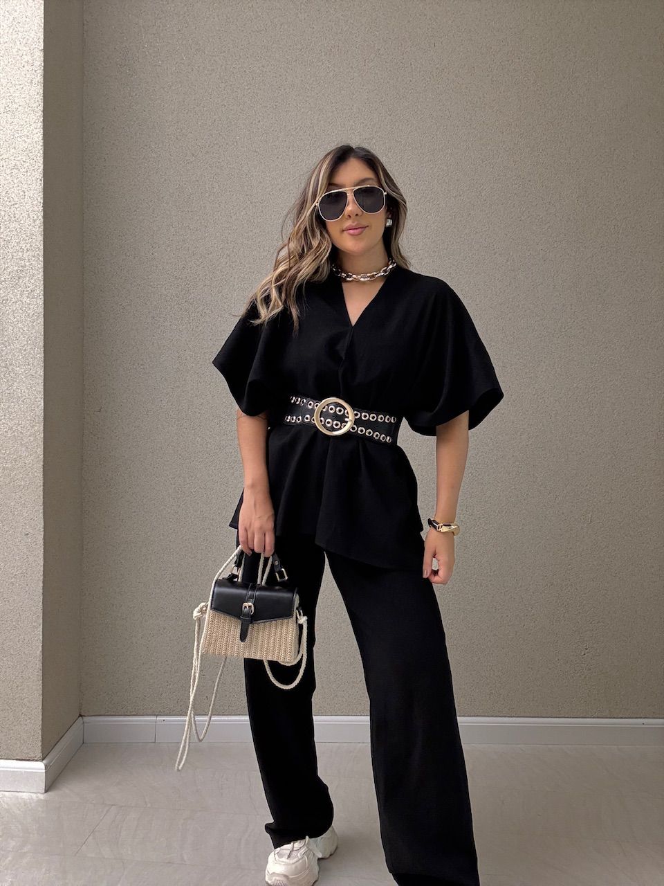 CONJUNTO FLAVIANA CAPA PRETO