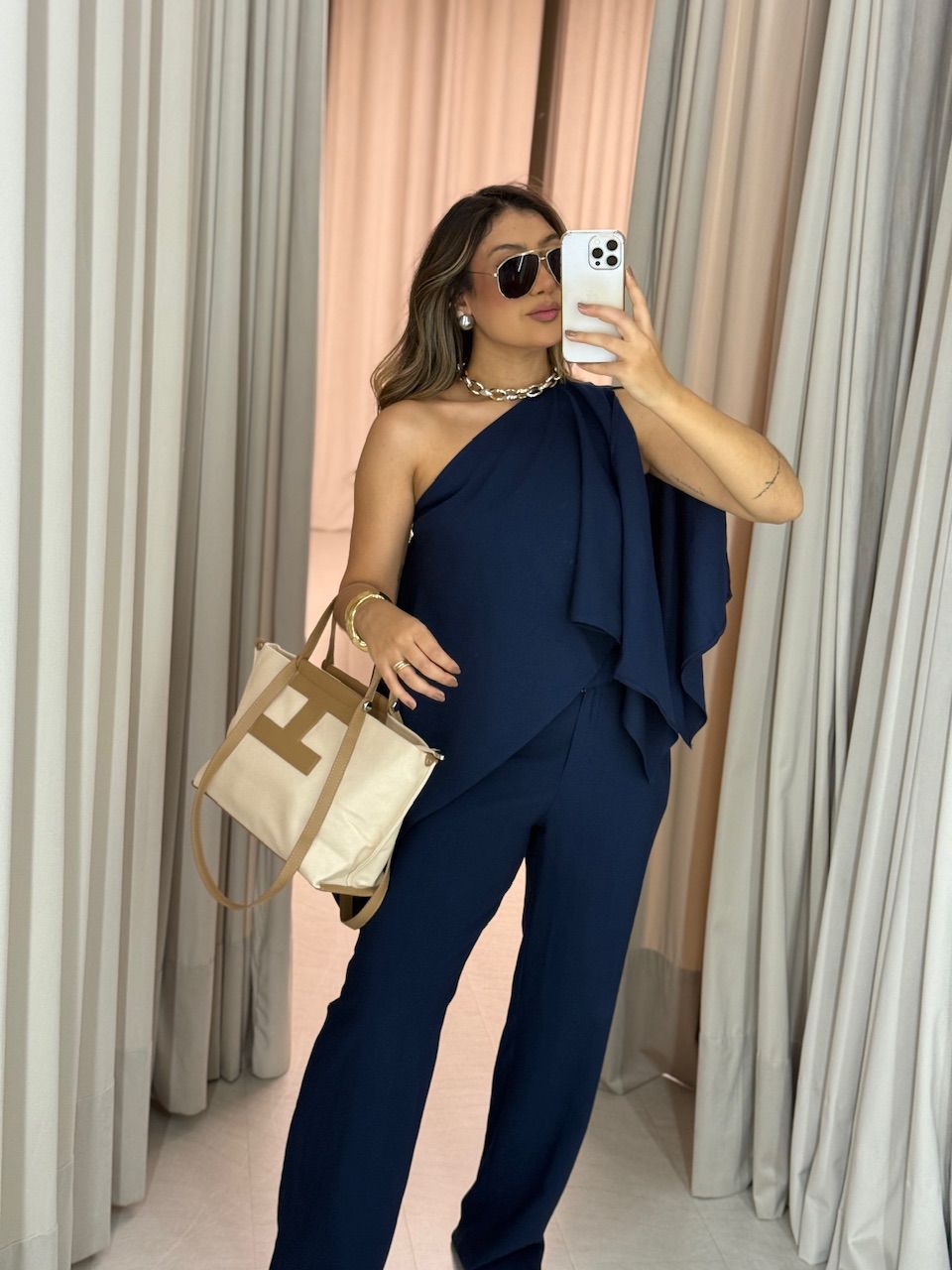 CONJUNTO FLAVIANA CAPA MARINHO