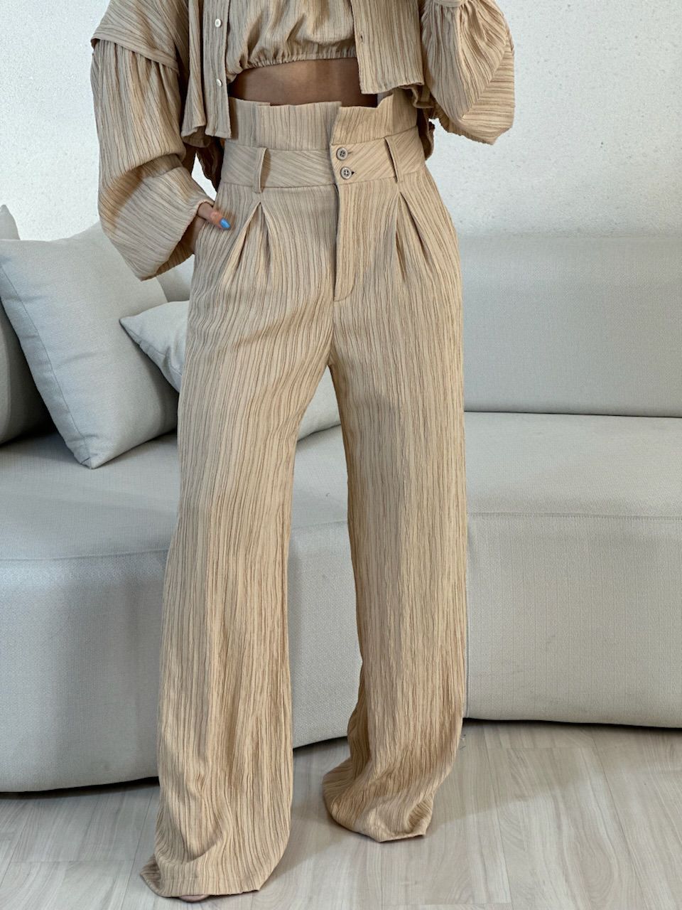 CALÇA CF CLOCHARD Nude - 0055600049 - CAROLLA FERRARO
