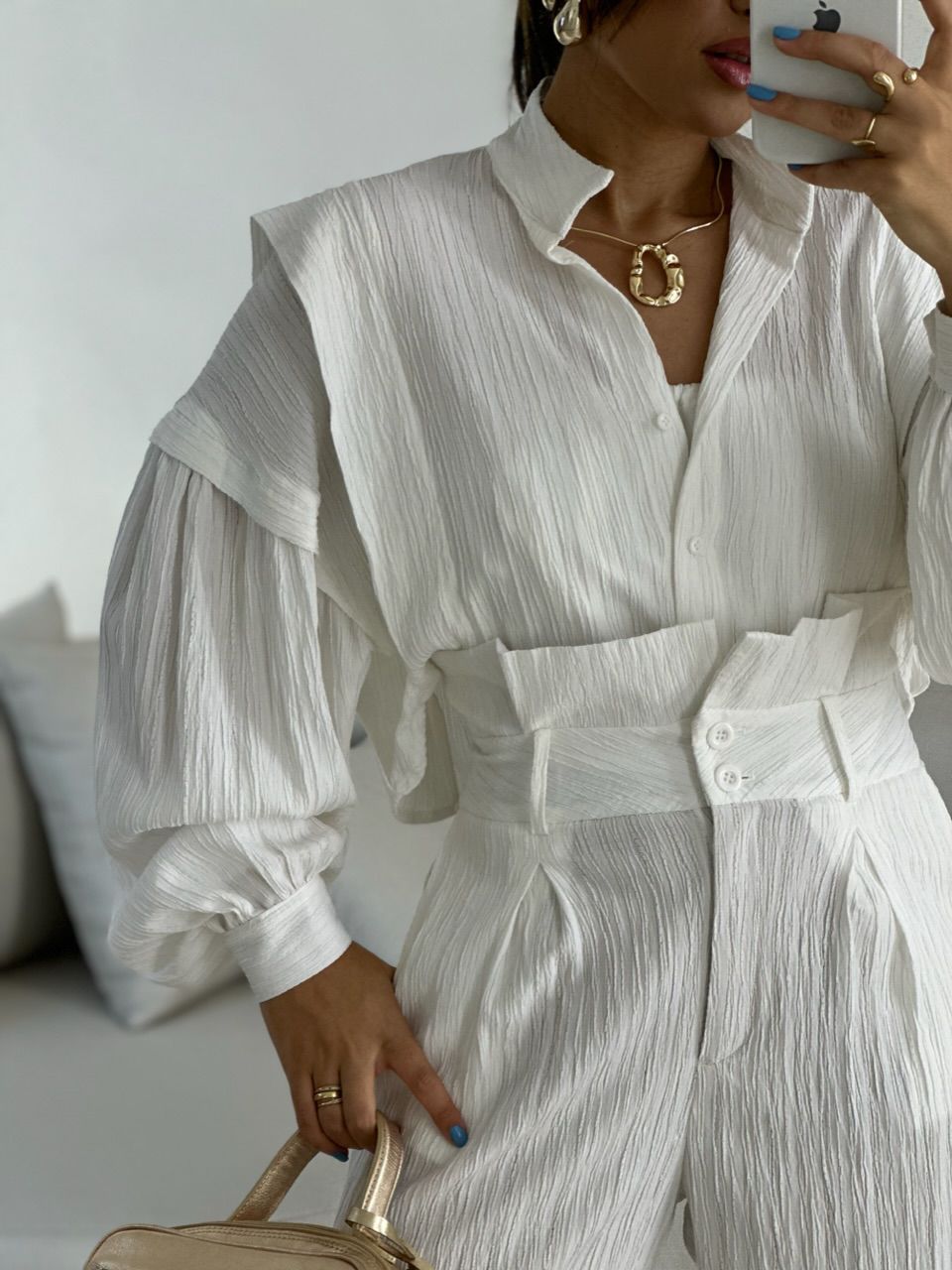 CAMISA CROPPED CF OVER off