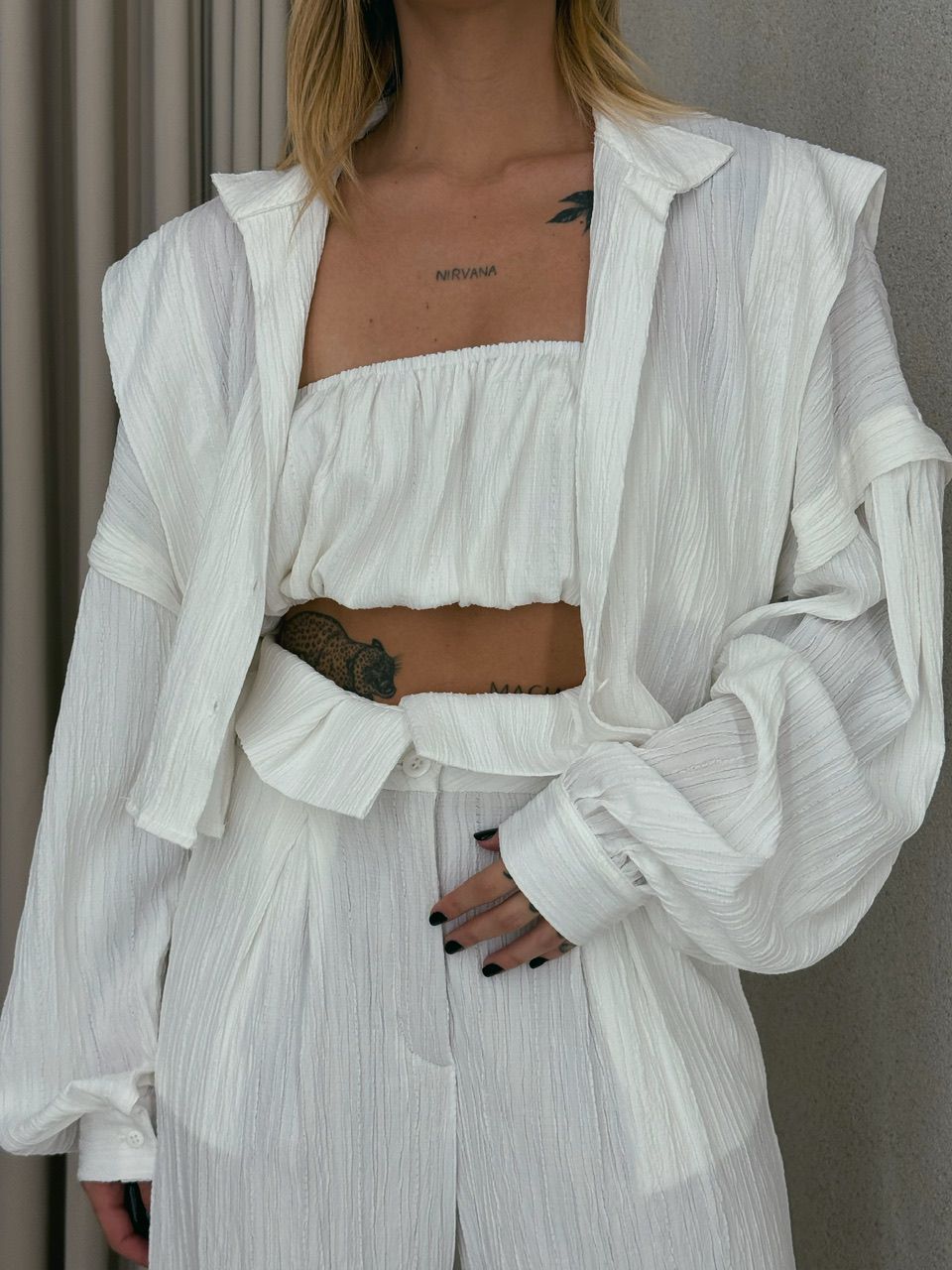CAMISA CROPPED CF OVER off