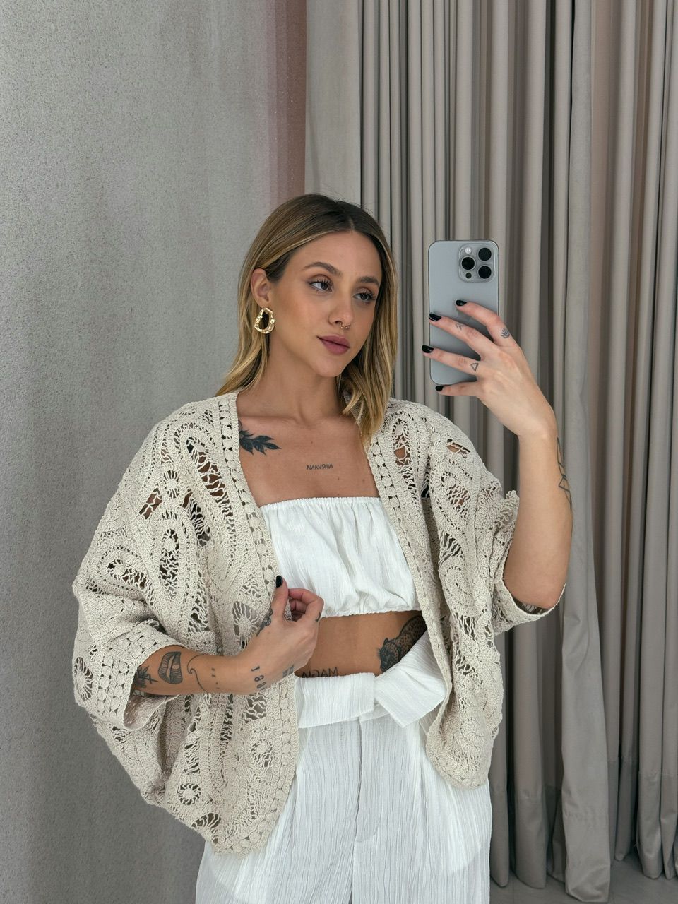 KIMONO NATI CROCHÊ CRU