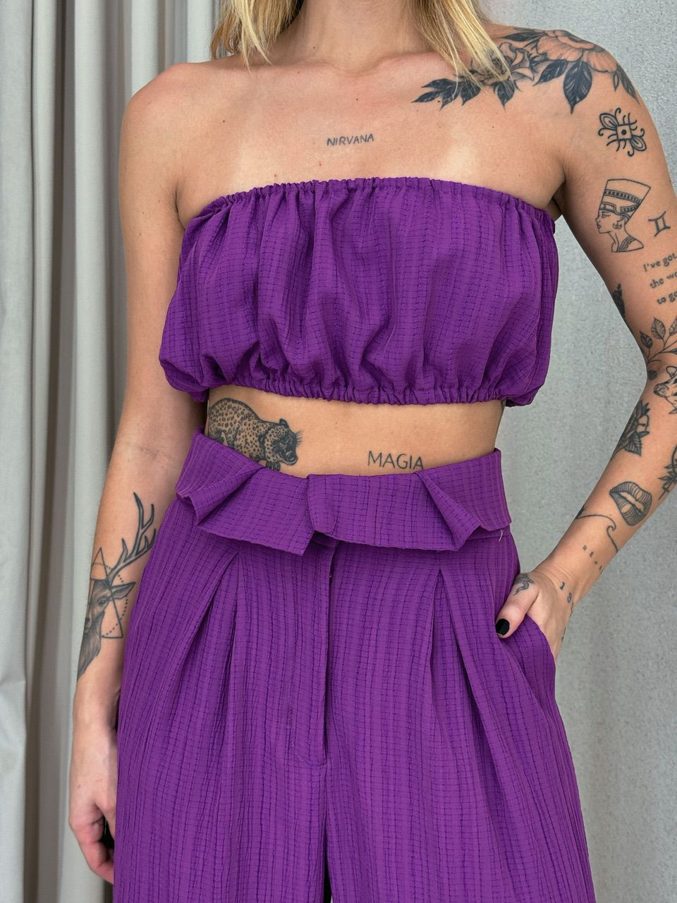 TOP FAIXA CF VIVI FUCSIA