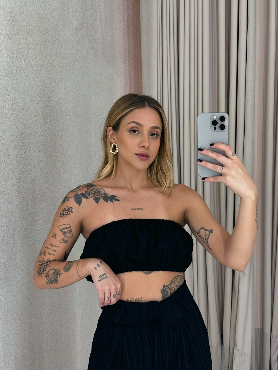 TOP FAIXA CF VIVI preto - 0055610032 - CAROLLA FERRARO