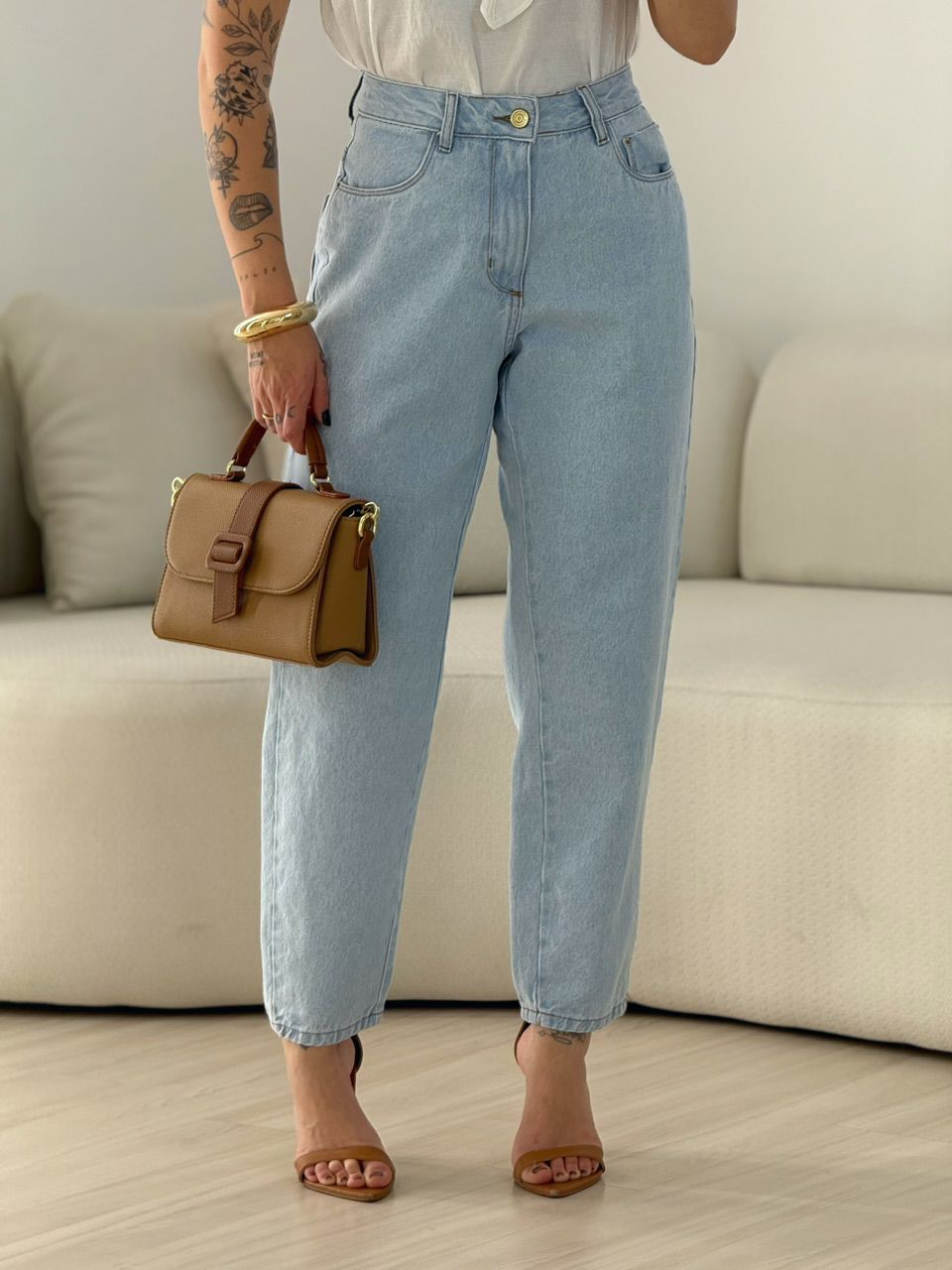 CALÇA SERENA MOM JEANS CLARO