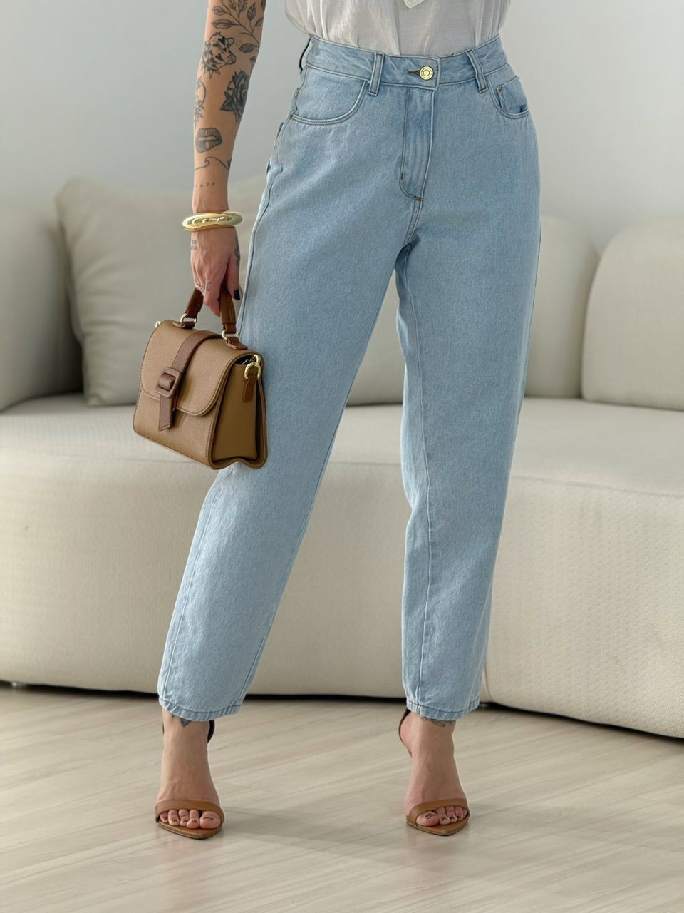 CALÇA SERENA MOM JEANS CLARO