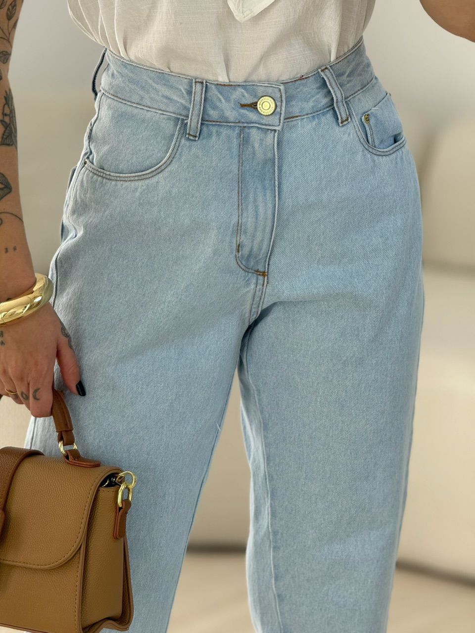 CALÇA SERENA MOM JEANS CLARO