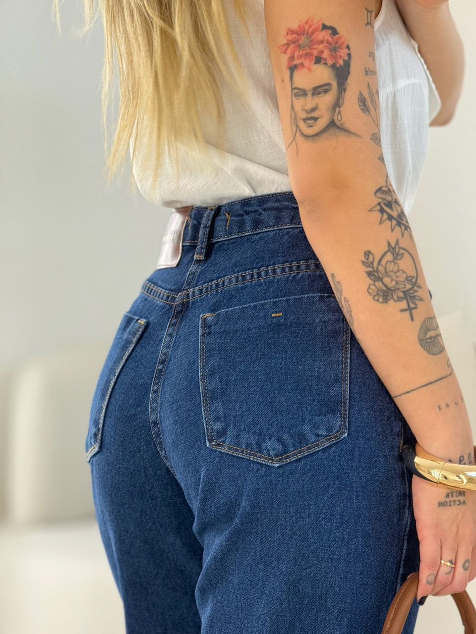 CALÇA SERENA MOM JEANS ESCURO