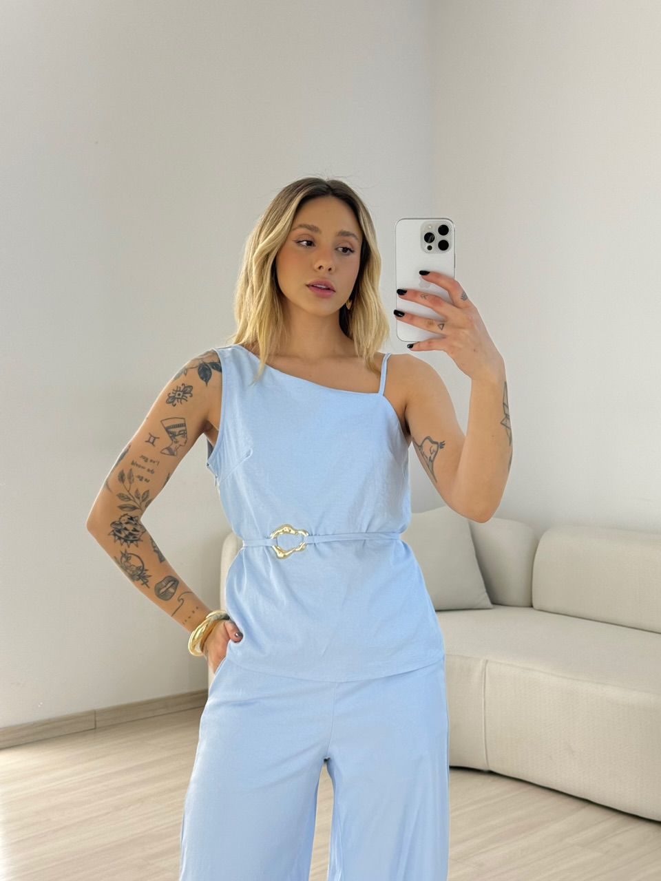 CONJUNTO ZURI NULA MANGA BABY BLUE