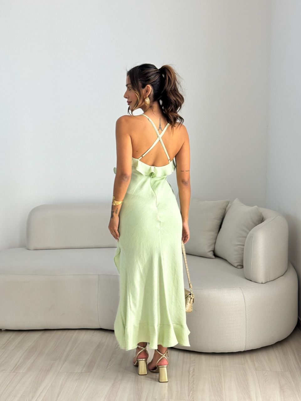 VESTIDO ANALU LONGUETE VERDE