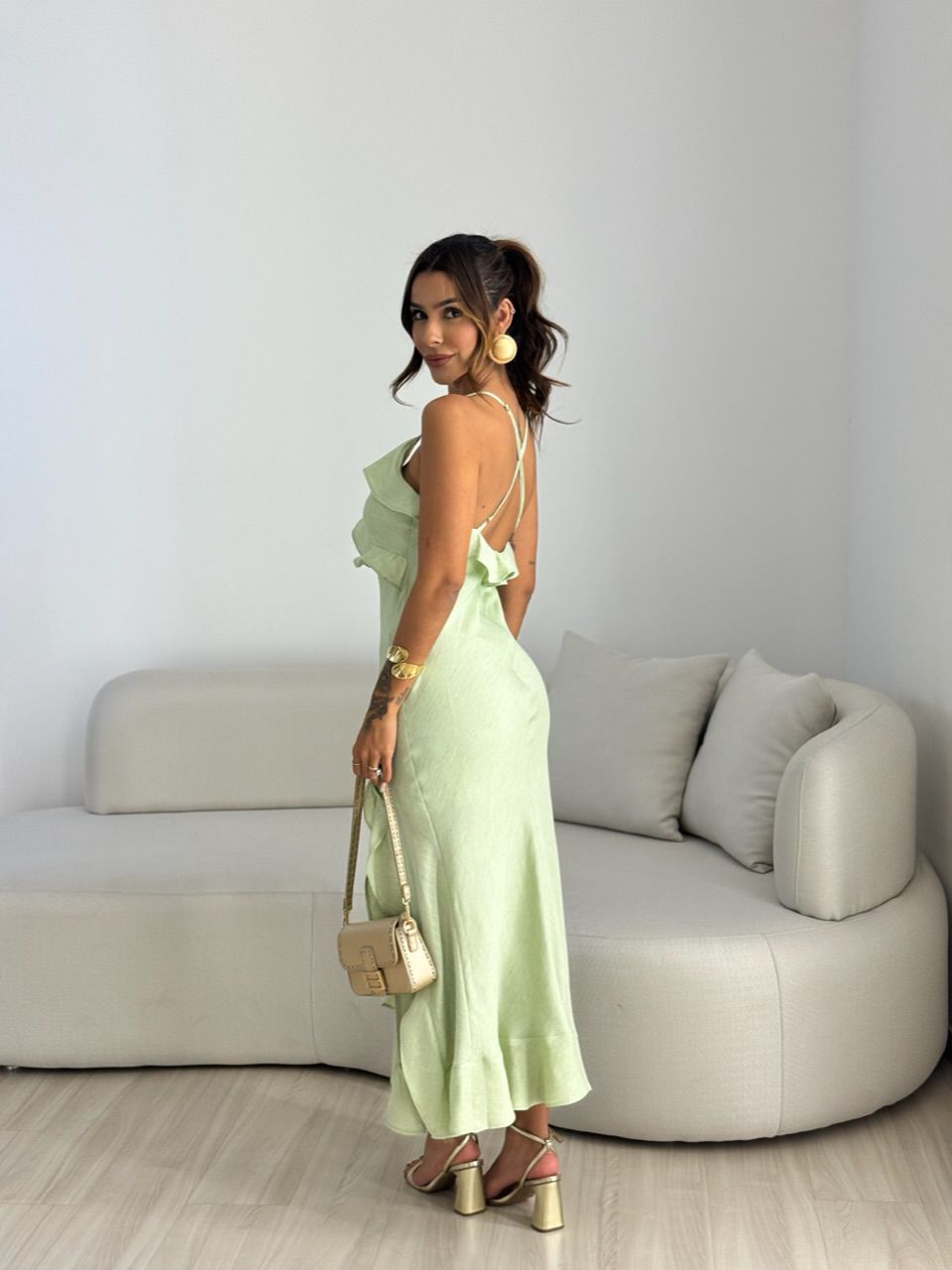 VESTIDO ANALU LONGUETE VERDE