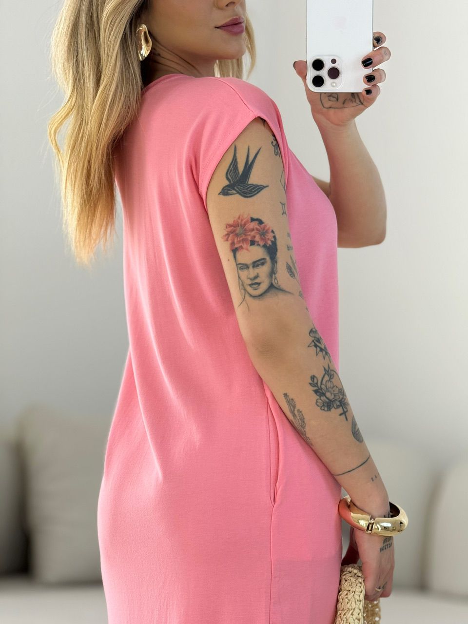 VESTIDO AUGUSTA MUSCLE ROSA