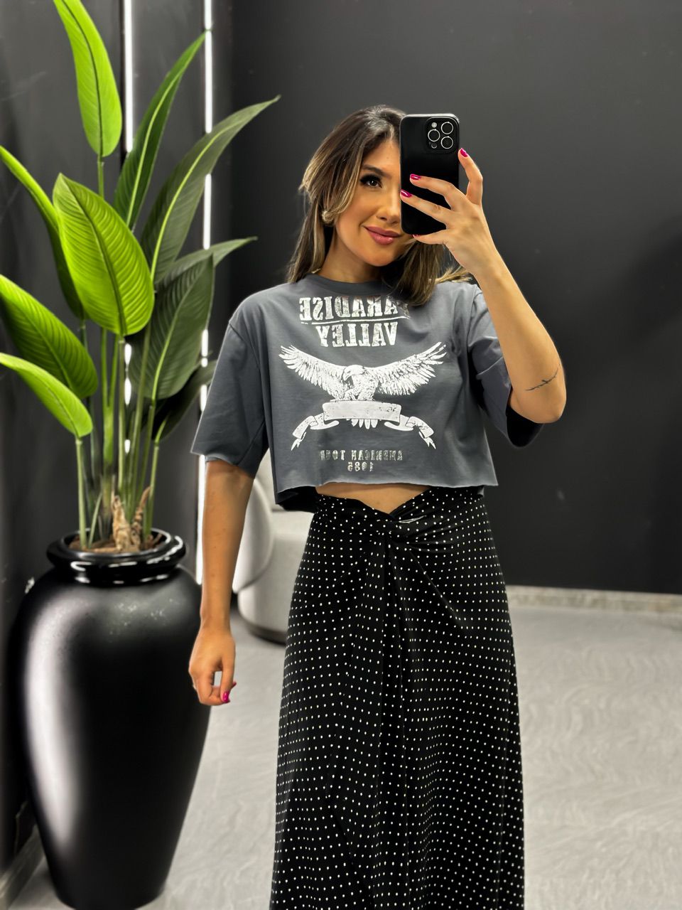 CROPPED PARADISE CINZA