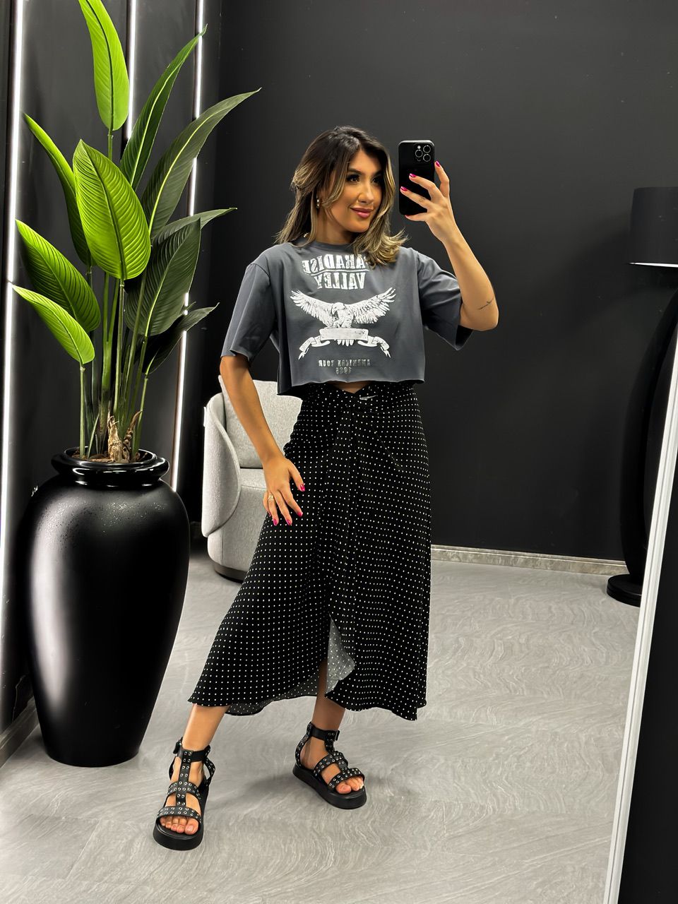 CROPPED PARADISE CINZA
