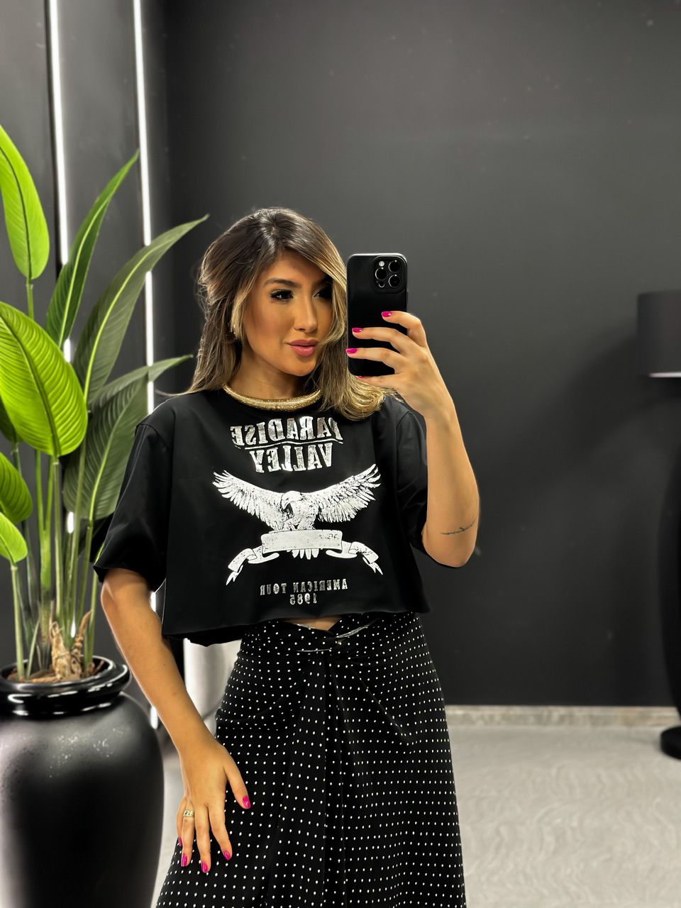 CROPPED PARADISE PRETO - 0044440032 - CAROLLA FERRARO